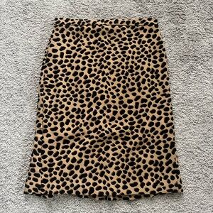 Ann Taylor Leopard Print Pencil Skirt